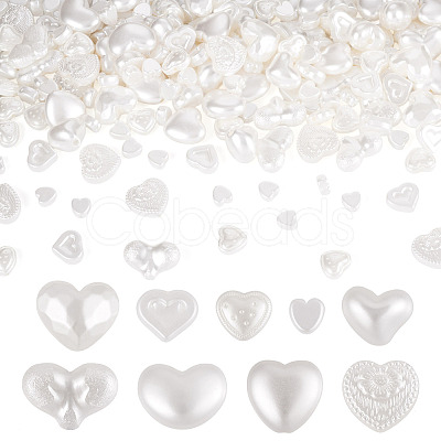 220Pcs 9 Styles ABS Plastic Imitation Pearl Beads KY-TA0001-51-1
