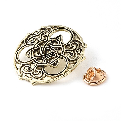 Tibetan Style Alloy Brooches JEWB-O016-01AB-1