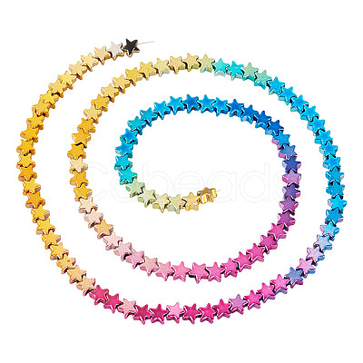 2 Strands Gradient Color Electroplated Synthetic Non-magnetic Hematite Beads Strands G-TA0002-86A-1