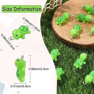 10Pcs Opaque Resin Pendants RESI-YW0002-10D-1