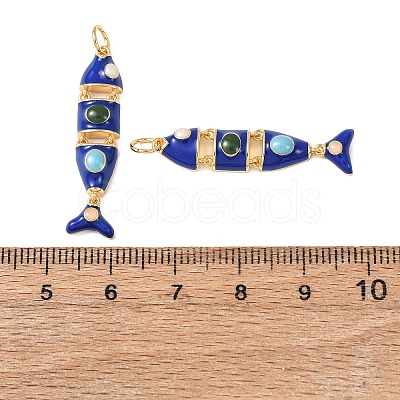 Brass Enamel Pendants KK-C143-44A-G02-1