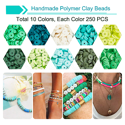 Handmade Polymer Clay Beads CLAY-FH0001-02B-02-1