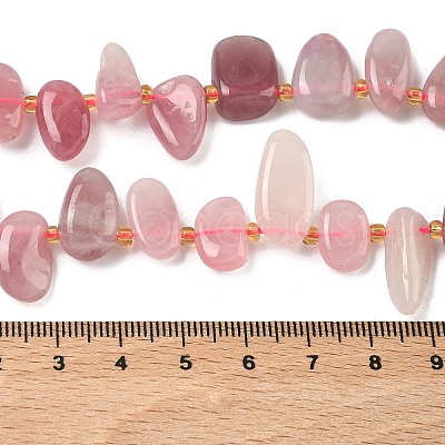 Natural Madagascar Rose Quartz Beads Strands G-P604-A05-01-1