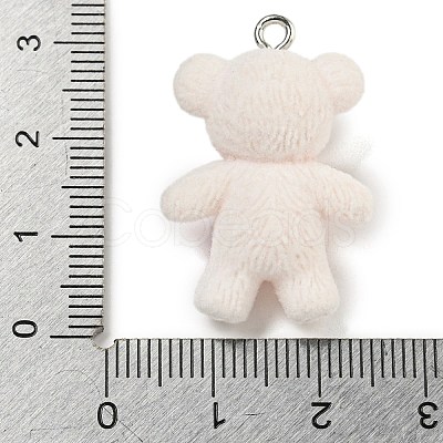 Flocking Resin Cute Pendants RESI-L043-01P-06-1