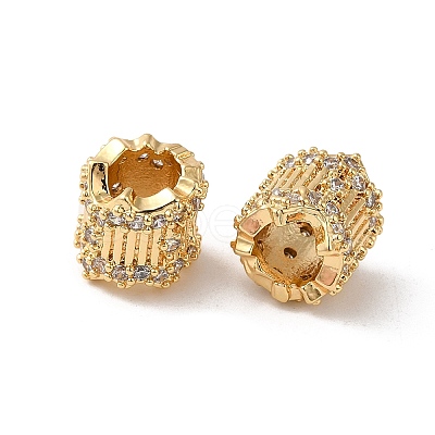 Rack Plating Brass Micro Pave Cubic Zirconia Beads KK-Q795-03-1