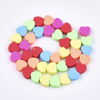Handmade Polymer Clay Beads Strands X-CLAY-S092-23-1