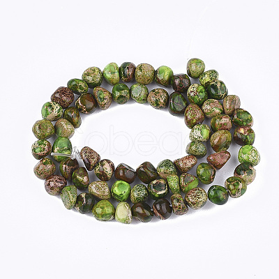Natural Imperial Jasper Beads Strands X-G-S355-09A-1