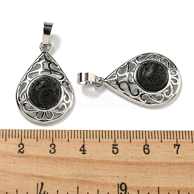 Natural Lava Rock Pendants G-Q158-05P-28-1