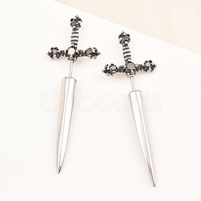 316 Surgical Stainless Stud Earrings EJEW-C160-18-1