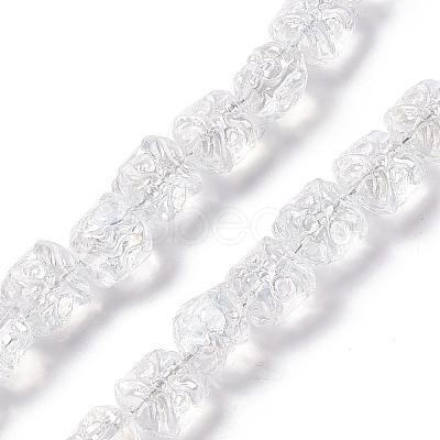 Transparent AB Colored Plated Electroplate Glass Beads X1-GLAA-P028-AB01-1