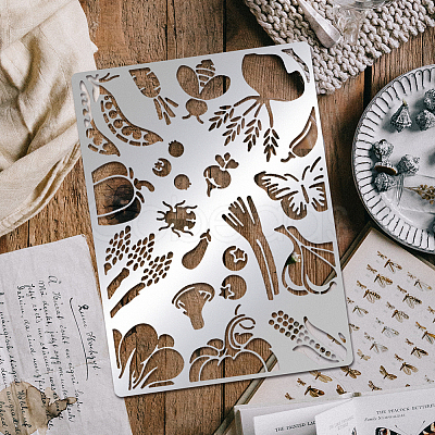 Vegetable Custom Stainless Steel Metal Cutting Dies Stencils DIY-WH0289-067-1