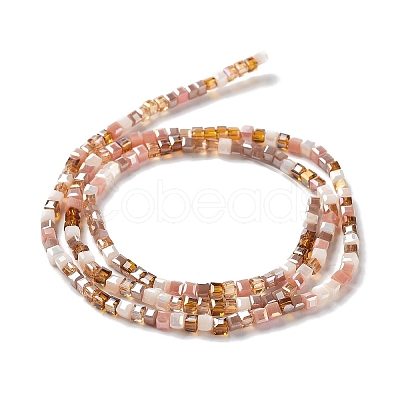 Gradient Color Electroplate Glass Bead Strands X-GLAA-E042-05-B06-1