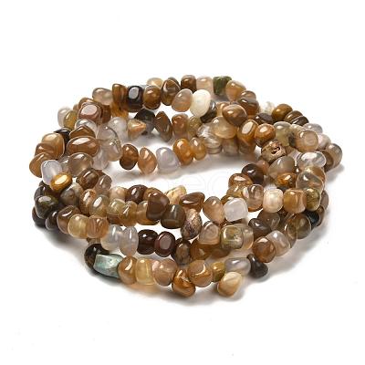 Natural Petrified Wood Beads Strands G-G031-01-1