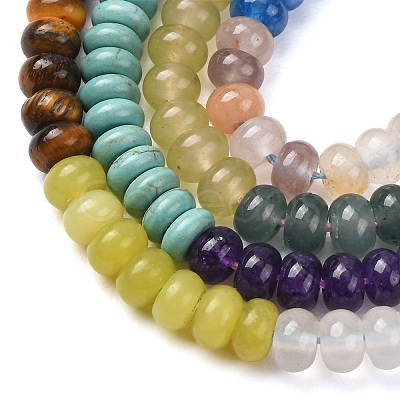 Glass & Natural White Shell & Dyed Howlite Beads Strands G-Z135-C09-2X4MM-1