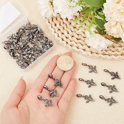 CHGCRAFT 36Pcs Alloy European Dangle Charms MPDL-CA0001-06B-1