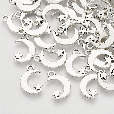 Tibetan Style Alloy Pendants TIBEP-S319-010AS-RS-1