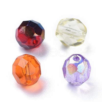 Electroplate & Transparent Czech Glass Beads GLAA-O018-24-1