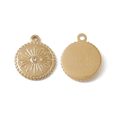 PVD Vacuum Plating 201 Stainless Steel Charms STAS-J401-VC542-1