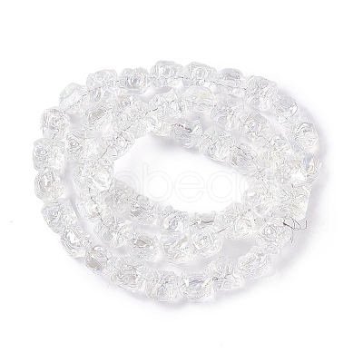 Transparent AB Colored Plated Electroplate Glass Beads X1-GLAA-P028-AB01-1
