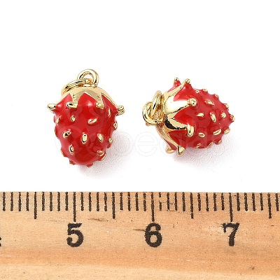 Brass Enamel Pendants KK-R229-07G-07-1