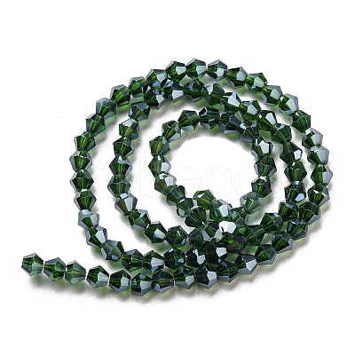 Transparent Electroplate Glass Beads Strands EGLA-A039-T4mm-A25-1