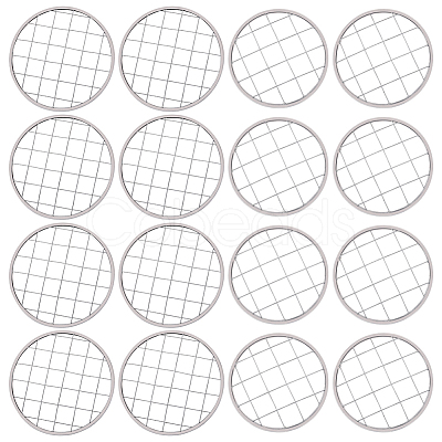 Gorgecraft 16Pcs 2 Style Tinplate Frog Lid Insert with Square Grids FIND-GF0004-87-1