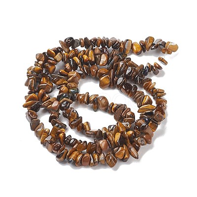 Natural Tiger Eye Chips Beads Strands F012-2-1