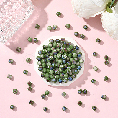 120Pcs Handmade Porcelain Beads PORC-LT0001-13E-1