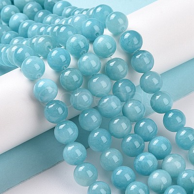 Natural Mashan Jade Round Beads Strands X-G-D263-8mm-XS28-1