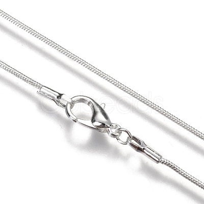 Brass Round Snake Chain Fine Necklace Making NJEW-BB10854-18P-1