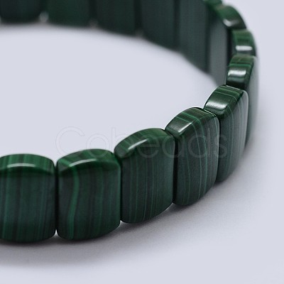 Natural Malachite Stretch Bracelets BJEW-F327-04-1