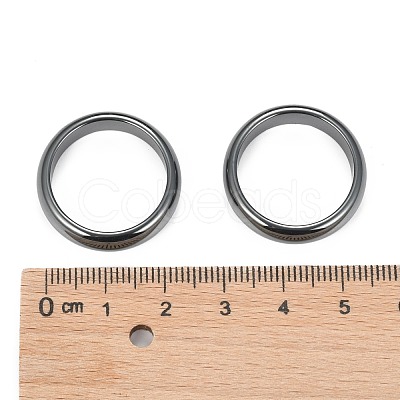 Non-Magnetic Synthetic Hematite Finger Rings RJEW-J005-03A-1