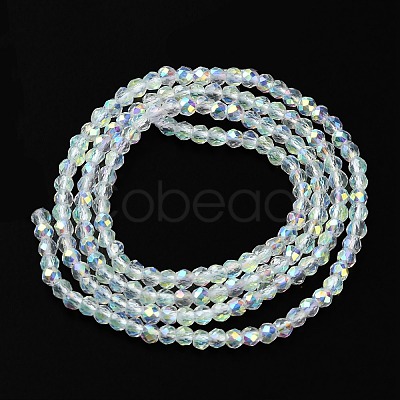 Electroplated Glass Beads Strands EGLA-P055-01A-AB01-1