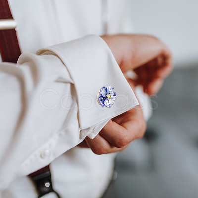 10Pcs 5 Colors Alloy Cufflinks FIND-PH0038-34-1
