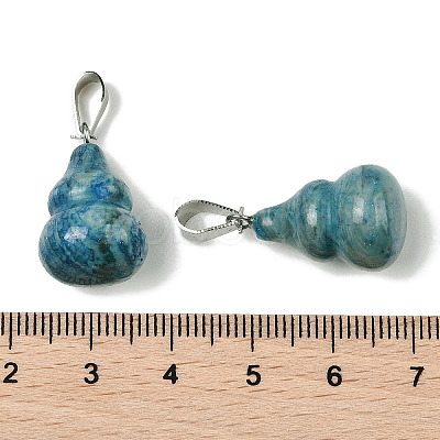 Dyed & Heated Natural Blue Agate Pendants G-B127-03P-06-1
