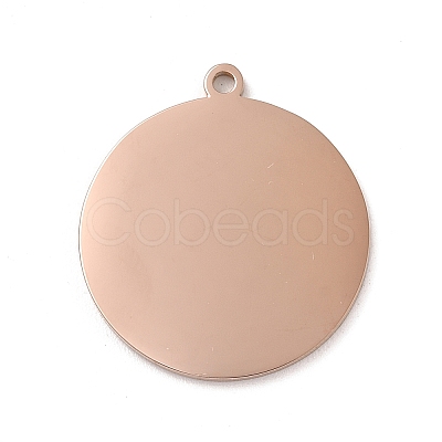 Ion Plating(IP) 304 Stainless Steel Mirror Polished Finish Stamping Blank Tag Pendants STAS-K270-41RG-1