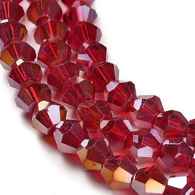 Transparent Electroplate Glass Beads Strands LS-EGLA-A039-T4mm-B27-1