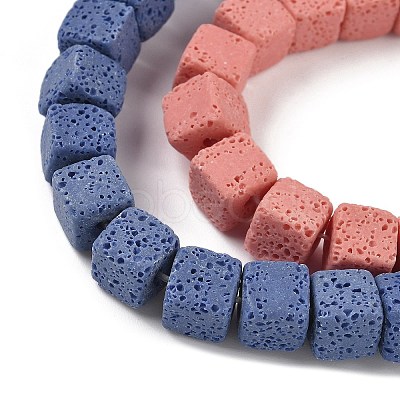 Handmade Porcelain Imitation Lava Rock Beads Strands PORC-P032-01C-M-1