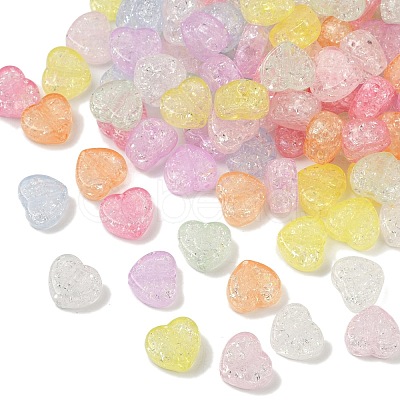 Transparent Crackle Acrylic Beads OACR-B031-07-1