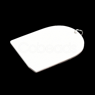 Embossed Printed Acrylic Big Pendants OACR-G019-01F-1