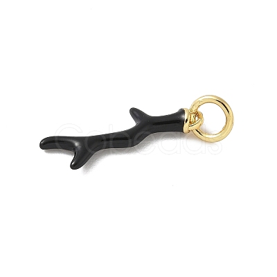 Brass Enamel Pendants KK-C110-29G-01-1