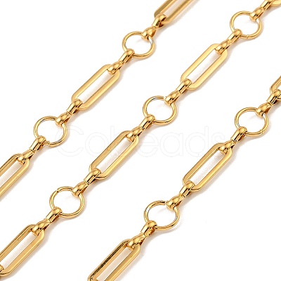 304 Stainless Steel Oval with Ring Link Chains CHS-F022-10G-1