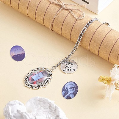 6Pcs Word Live Your Dream Hanging Ornament HJEW-SW00010-1