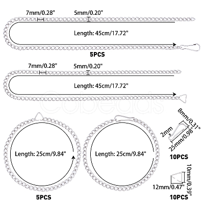 DIY 304 Stainless Steel Chain Garment Decoration Making Kits DIY-UN0002-39P-1