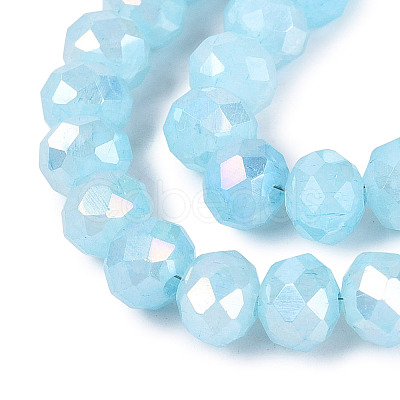 Electroplate Crackle Imitation Jade Glass Beads Strands LS-EGLA-Q131-02C-02-1