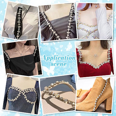 1 Yard Glass Rhinestone Chains DIY-WH0061-027S-1