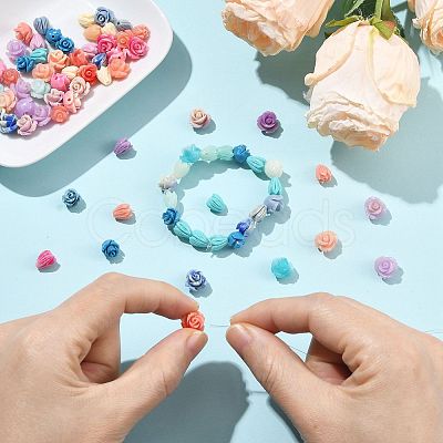 50Pcs 11 Styles Synthetic Coral Beads CORA-FS0001-05-1