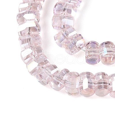 Electroplate Transparent Glass Beads Strands EGLA-N022-09A-B10-1