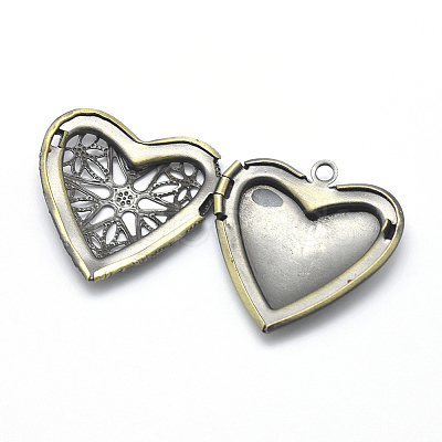Brass Diffuser Locket Pendants X-KK-F717-25AB-NR-1