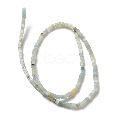 Natural Flower Amazonite Beads Strands G-B064-A35-1